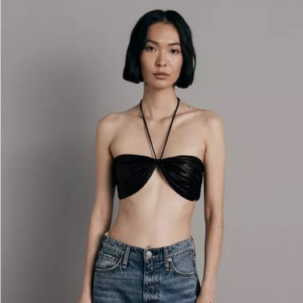 Rag & Bone Lamb Leather Bralette